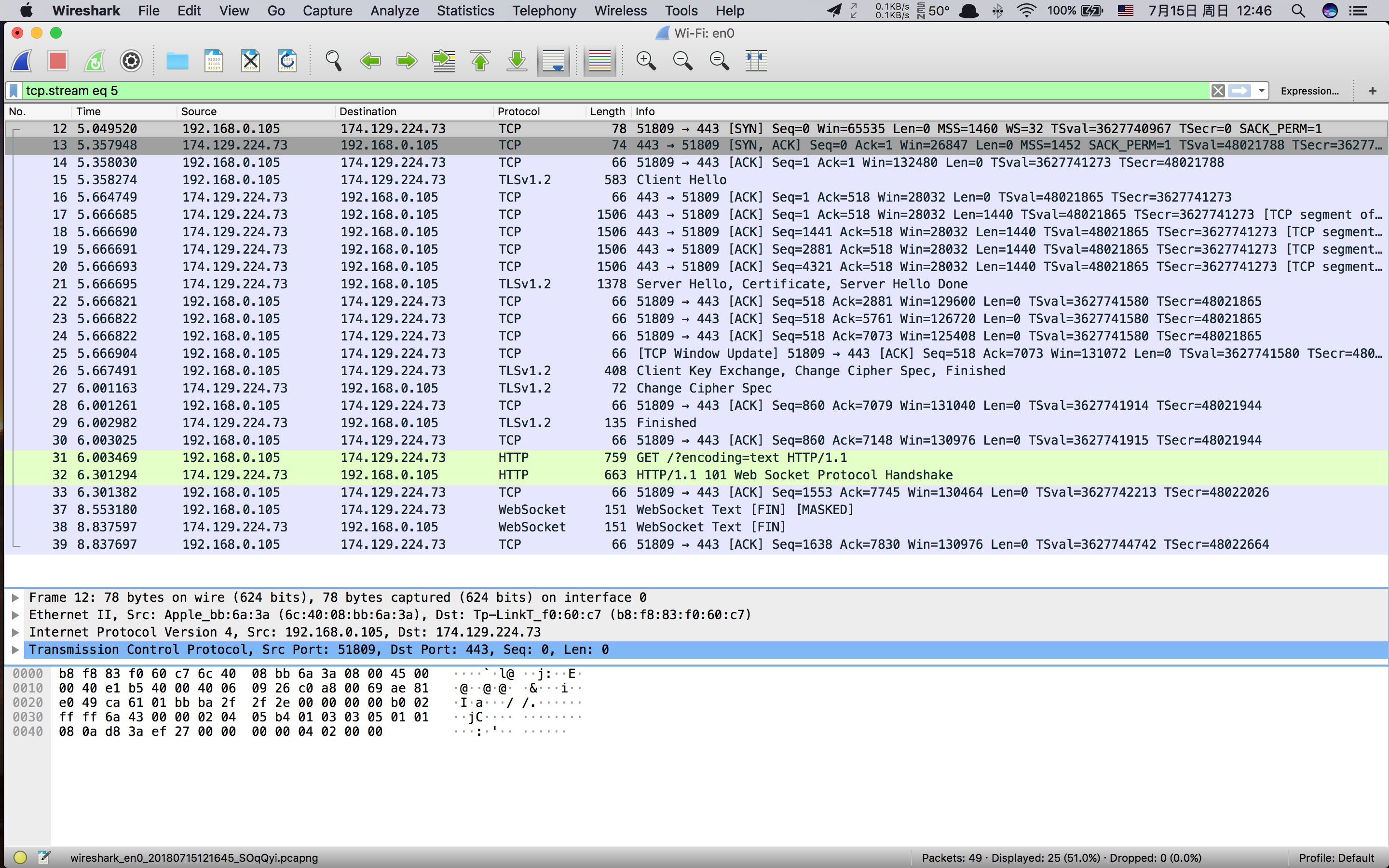 websocket traffic